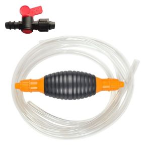 SHIHENG Universal Manual Fuel Pump High Flow Safe Hand Gas Oil Pump Gas Siphon Pump with Hoses Fuel Transfer Pump Motorcycle Use