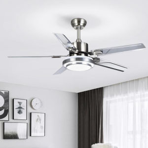 (Ảnh thật-Lõi Đồng)Quạt trần đèn trang trí 5 cánh thép siêu mát-Động cơ 6 số tiết kiệm điện-Đèn 3 chế độ thích hợp lắp phòng khách-phòng ngủ