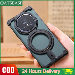 OATSBASF Metal Folding Screen Phone Case Built-in Kickstand For Honor Magic V2/Honor Magic V3/Magic 6