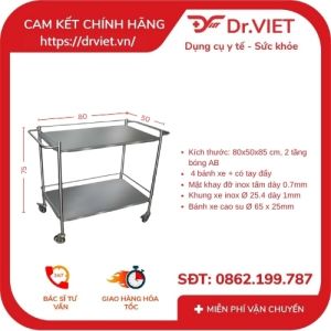 Xe đẩy DCG-38 - 50x80 - 2 tầng - có tay đẩy - 1 vòng