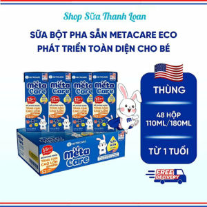 (HSD T8-2026) Thùng 48 Hộp Sữa Nước Nutricare Metacare ECO Phát Triển Toàn Diện 110ml.