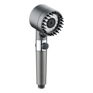 H&W High-Pressure 3-in-1 Shower Head with Replaceable Filter Adjustable Flow and 1.5m Hose