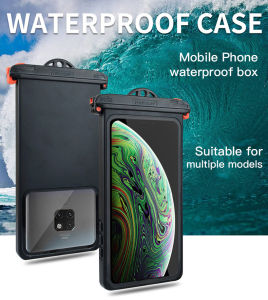 Anti-falling Waterproof Phone Bag Swimming Diving Phone Case Holder Underwater Hard Shell Touchscreen Phone Case Cover Below 6.9inch FF528