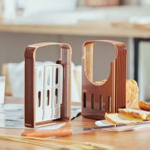 Toast Bread Slicer Stand Foldable Plastic Cutting Tool Sandwich Cutter Mold Loaf Cutter Rack Bak