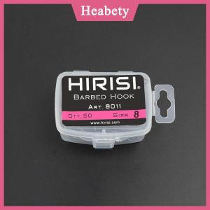 Heabety Hirisi 50 cái móc Teflon đóng hộp móc nhiều loại có gai Móc Câu Cá chép dụng cụ câu cá