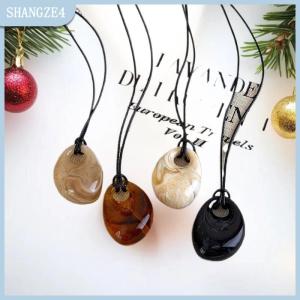 【SHANGZE4】 Minimalist Retro Gradient Pendant Necklace Korean Style Long Sweater Chain Female Autumn Winter Jewelry Accessories