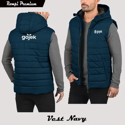Rompi Taslan Gojek terbaru Waterproof Tebal Hoodie Pelindung Dada Original Unisex Terbaru Terlaris Pria Wanita