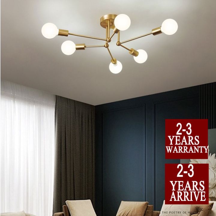 【COD】 Modern Wrought Iron Chandelier Ceiling lights For Living Room ...