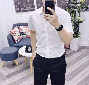 [VNXK] Áo Sơ Mi Nam Ngắn Tay Vải Vitex Không Nhăn Sơ Mi Thời Trang Nam Cộc Tay