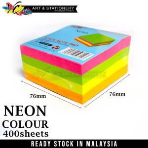 VC Art 3x3 Value Pack Sticky Notes 400 Sheets - Removable (Stick on Notes)