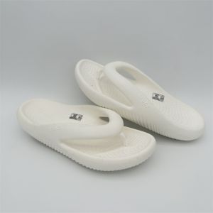 Dép xỏ ngón crocs chuẩn xịn chống hôi chân nhựa tế bào êm mềm đúc liền khối siêu bền đi mưa lội nước đi biển Crocs mellow Flip cho cả nam và nữ màu trắng