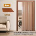 6mm PVC Accordion Sliding Door  Folding Door Suitable For Kitchen Bathroom Sliding Door household Partition Track Door Simple Door easy to install. 