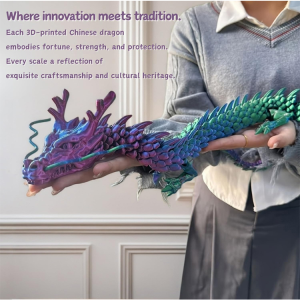 【Auspicious Dragon Welcomes Good Fortune】90cm Jointed Movable Realistic Dragon Ornament