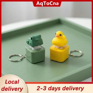 [COD] AqToCna Ship within 24 hours Rechargeable Duck Frog Croaking Keychain Fidget Clicker for Children Stress Relief Toy for School Bag