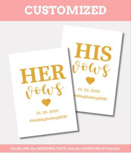 His Vows Her Vows Marriage Vows Solemn Vows His Her Vows Booklet Set