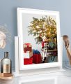 Makeup Mirror with Lights, Fashion Lighted Vanity Mirror with Dimmable Light, Smart Control, Adjustable Warm White/Natural/Daylight, Birthday Wedding Present, 360 ° Rotation (Black, 12 inch). 