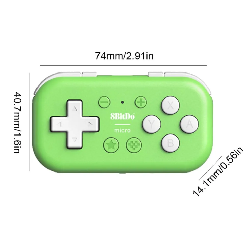 New Arrival】8Bitdo Micro Gamepad Bluetooth-compatible Mini Game Console  Designed for 2D Games Handheld Console for Mac OS/Android/PC | Lazada