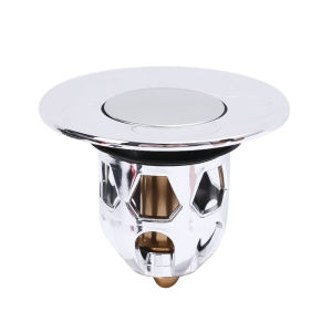 Stainless Steel Bathroom Sink Drains Pop-Up Bounce Core Basin Drain Filter Hair Catcher Shower Sink Strainer Bath Stopper Tools
