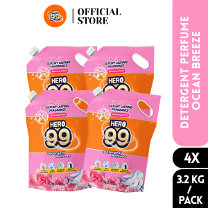 HERO 99 DETERGENT PERFUME BLOOMING AROMA | REFILL PACK | 3.2KG X 4