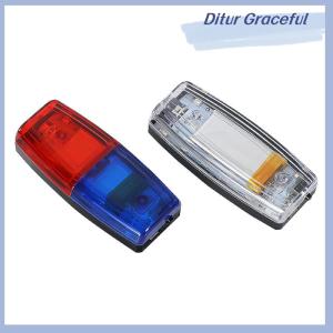 Ditur Red Blue LED Shoulder Warning Light Shoulder Clip Light Sanitation Worker Safety Patrol Alarm Flash Signal Strobe Lamp