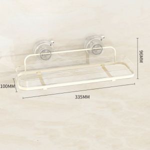 VALUEPULSE ถ้วยดูด ชั้นวางของ หลายฟังก์ชัน ติดผนัง ชั้นวางสามเหลี่ยม ใหม่ ไม่ต้องเจาะ ชั้นวางออแกไนเซอร์ ใช้ในบ้าน