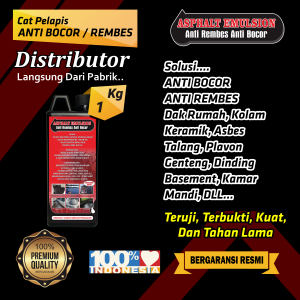 Aspal Cair Anti Bocor Asphalt Emulsion Waterproofing Cat Pelapis Anti Bocor Anti Rembes 1 Kg