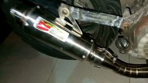 Knalpot Racing Beat Karbu Leher Atas Inlet 50mm