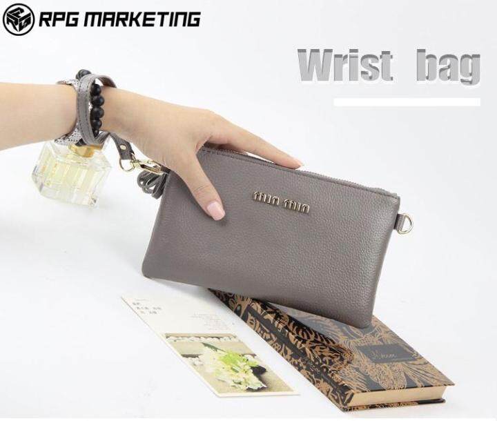 Genuine leather lady shoulder bag min min wallet hand bag Lazada PH