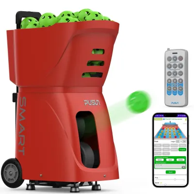Pusun PP-8001 New Automatic Pickleball Training Machine with APP Remote Control and 28-Point Programming