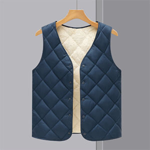 la2024 Áo Gile Cotton Lông Vũ Lót Nhung Thu Đông Mẫu Mới Áo Gile Giữ Ấm Dày Dặn Cỡ Lớn Cho Nam Áo Bông Cho Người Trung Niên Và Cao Tuổi