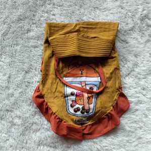 Hijab Anak Boba Bear Bahan Jersey Jilbab Anak Perempuan Kerudung Jersey