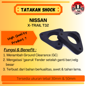 Lift Kit Support Shock Spacer Coil Spring Karet Tatakan Shockbreaker Depan Xtrail T32