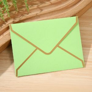 SCXXCXVVBB 10pcs Invitation Card Gold Stamping Envelopes Bronzed Seal Vintage Decoration Envelope Set Fresh Nostalgia Art Blessing Thank Envelopes Paper Postcard