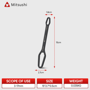 Mitsushi Universal Wrench Multifunctional Adjustable Wrenchs Double-Head Ratchet Spanner Tools for Car Repair