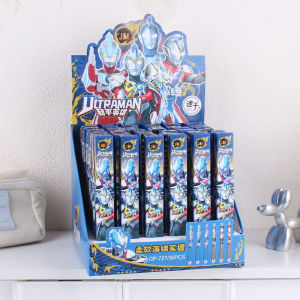 Pen Ultraman Sponge Soft Grip Press Gel Pen ST 0.5mm Black Ink Fast Dry Ballpoint Student Writing