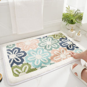 New Bathroom Rug Machine Washable Bathroom Floor Mat Cute Design Anti-Slip Cartoon Floor Mat Fluffy Plush Rug Thick Soft Water Absorbent Bathroom Carpets