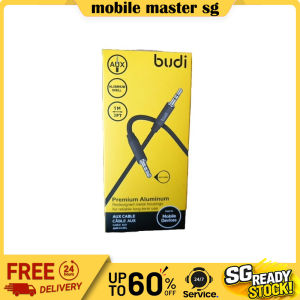 BUDI Premium 3.5mm AUX Audio Cable 1M Stereo Male to Male | Gold Plated | Car Audio Headphone Cable