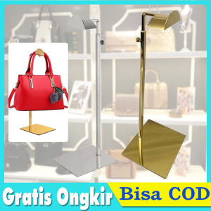 Adjustable Tempat Gantungan Tas Handbag Display Stand Stainless Steel
