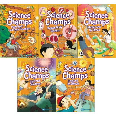 WS E - Science Champs Series (Full Set 2) (5 Books) - Age 6-12+ Children Primary School Science Comic Singapore MOE Syllabus Learning Book