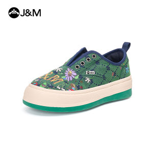 Joy&Mario Womens Loafers Canvas Thick-Soled Non-Slip Casual Shoes Slip-On Loafers