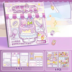 Magnetic Quiet Book Princess Sticker Book Reusable No Cut Activity Travel Play Learning Gift