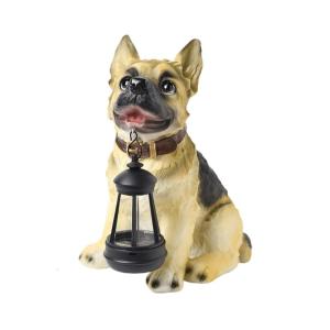 Garden Dog Figurine Solar Light Outdoor Patio Yard Porch Cute Dog Pathway Christmas Decorations Outside Gift