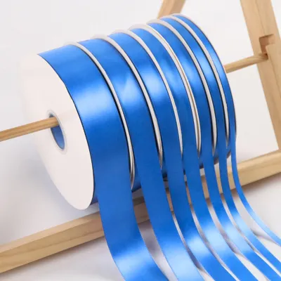 5 Yards Jade Blue High Quality Satin Ribbon Single Face (0.6cm 1cm 2cm 2.5cm 4cm 5cm)