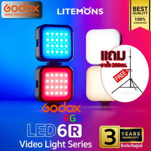 Godox LED 6R RGB - ฟรี ขาตั้ง 200ซม. - Litemons 6W 3200K-6500K 1800mAh - รับประกันศูนย์ Godox Thailand 3ปี