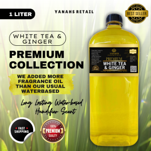 1L Premium Water-Based White Tea & Ginger Scent for Humidifiers | More Added Fragrance Long-Lasting Scent