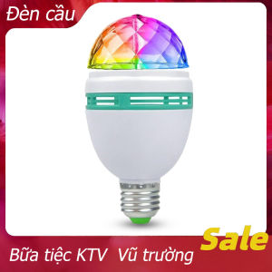 Đèn Led đổi màu trang trí sân khấu vũ trường karaoke RGB cầu pha lê xoay tròn