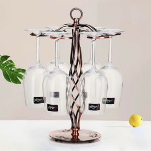 Giá Treo Ly Vang Xoắn Màu đồng Decor Siêu Đẹp