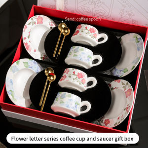 Bincoo đầy màu sắc gốm Barista Latte Bộ tách cà phê Cappuccino tách và đĩa lót 300ml với chiếc đĩa đa