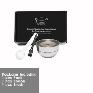 Refillable Stainless Steel Nespresso Vertuoline Compatible Coffee Pod Holder for Easy Brewing