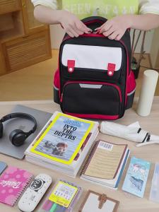 กระเป๋าเป้สะพายหลัง Labubu สำหรับนักเรียน กระเป๋าเป้ลำลองน้ำหนักเบา ความจุขนาดใหญ่ ป้องกันกระดูกสันหลัง กระเป๋าสะพายไหล่คู่